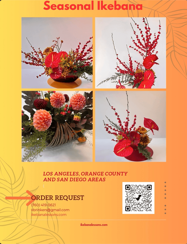 Seasonal Ikebana Arrangements for Sale!!!